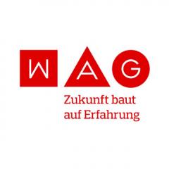 WAG - Logo mit Text: Zukunft baut auf Erfahrung